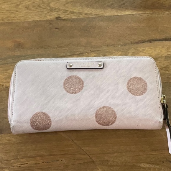 Kate Spade Light Pink Polka Dot Wallet - Picture 9 of 14